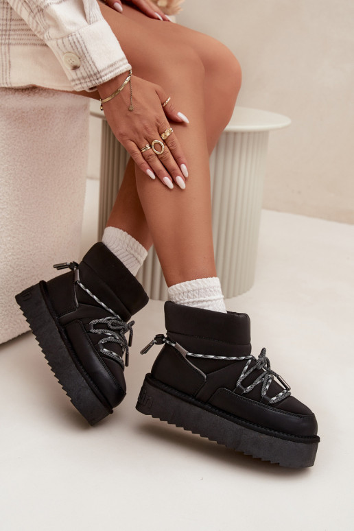 sniego batai su platforma D.Franklin DFSH371015 Juodos spalvos