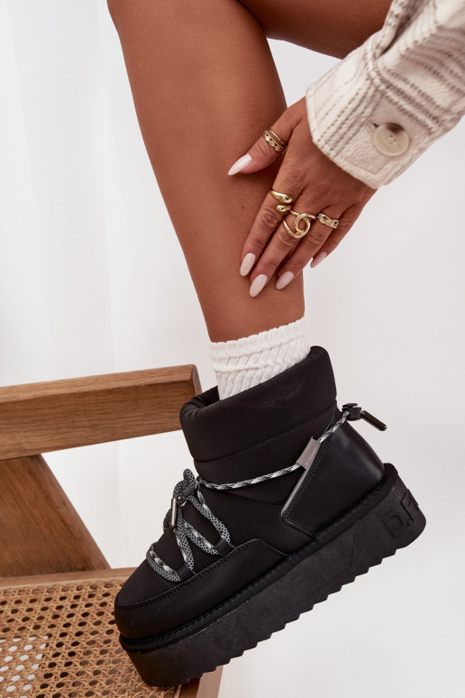 sniego batai su platforma D.Franklin DFSH371015 Juodos spalvos