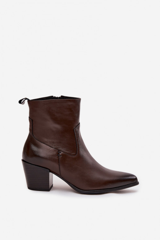 Aulinukai kaubojiško stiliaus  su kulniukais pašiltinti Zazoo 60565 Czekoladowe