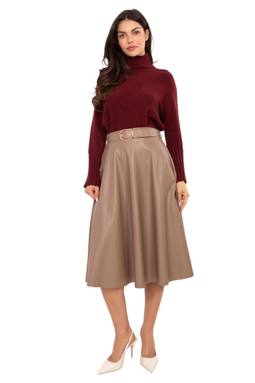 Sijonas tamsiai smėlio spalvos