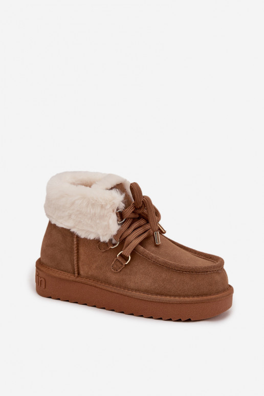 sniego batai  Z Naturalnego Zamszu D.Franklin DFSH375006 Camel