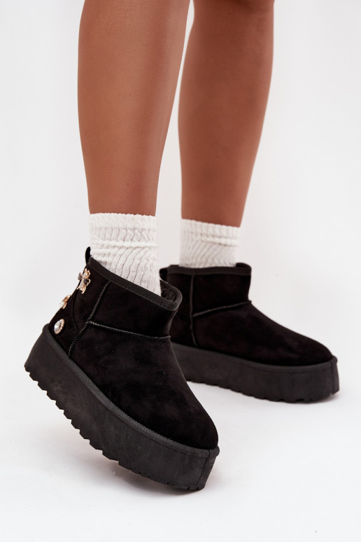 sniego batai  su platforma Z Przypinkami Juodos spalvos Maelle