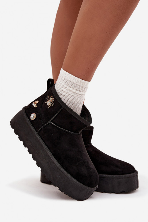 sniego batai  su platforma Z Przypinkami Juodos spalvos Maelle