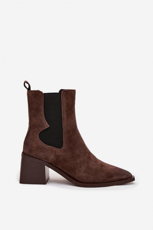 Odiniai zomšiniai aulinukai su pašiltinimu viduje Artiker 57C0047 rudos spalvos Odiniai zomšiniai aulinukai su pašiltinimu viduje Artiker 57C0047 rudos spalvos