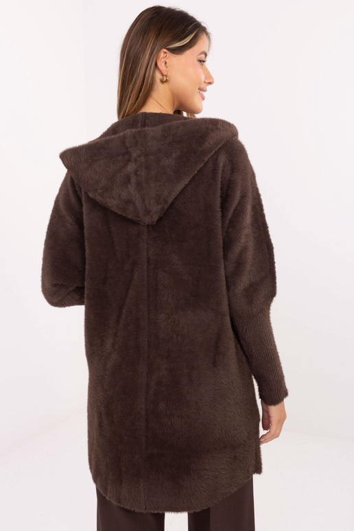 Paltas tamsiai rudos spalvos