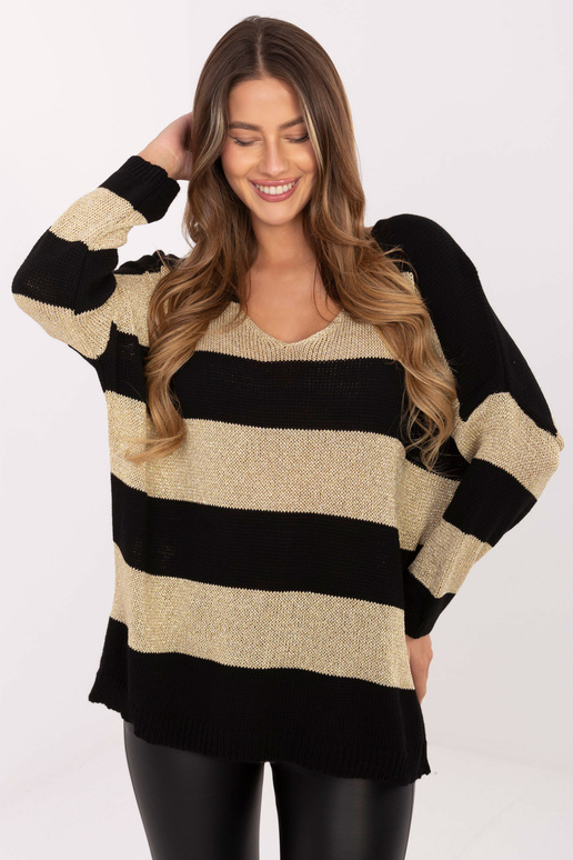 Megztinis juodai auksinis