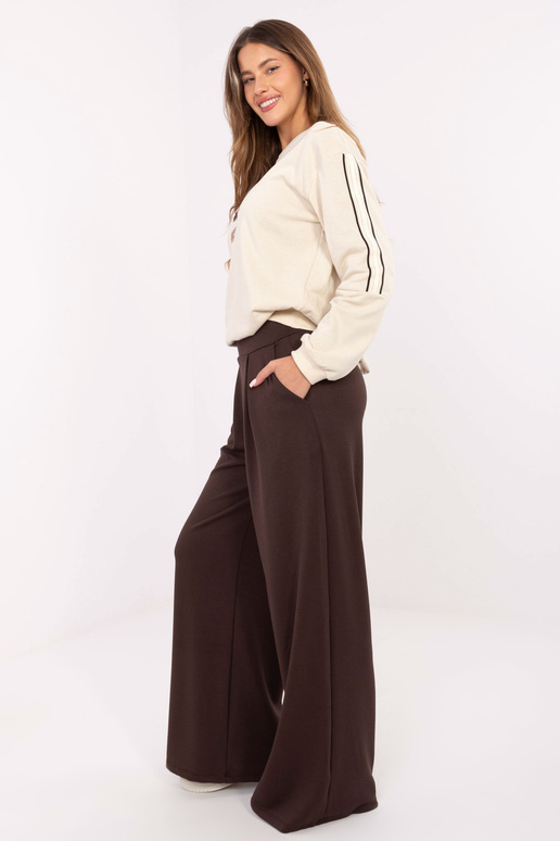 Tamsiai rudos laisvalaikio kelnės