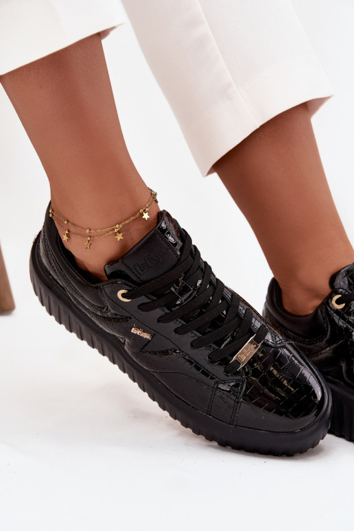 su lako efektu  modelio batai  su platforma Lee Cooper LCJ-25-09-3870 Juodos spalvos