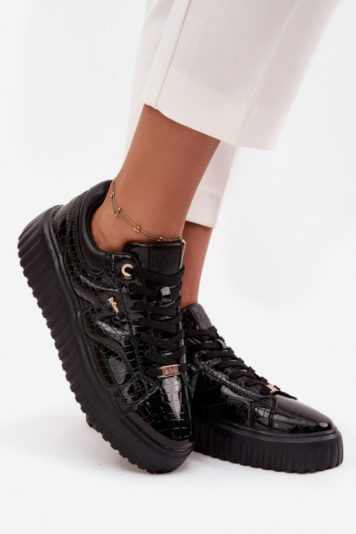 su lako efektu  modelio batai  su platforma Lee Cooper LCJ-25-09-3870 Juodos spalvos