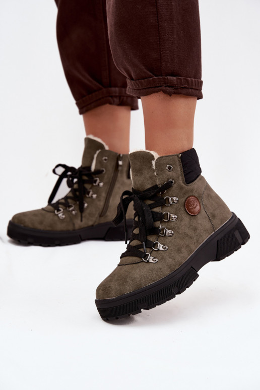 pašiltinti batai  su platforma chaki spalvos Zaraine
