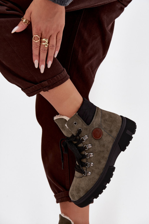 pašiltinti batai  su platforma chaki spalvos Zaraine