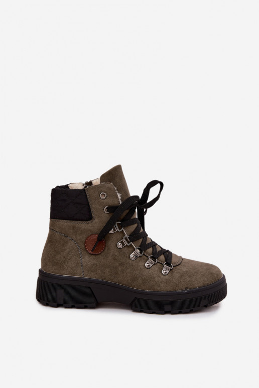 pašiltinti batai  su platforma chaki spalvos Zaraine