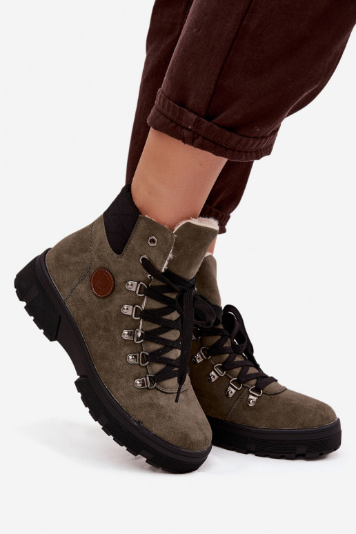 pašiltinti batai  su platforma chaki spalvos Zaraine