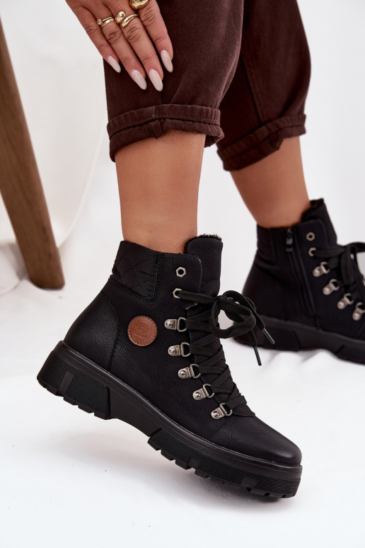 pašiltinti batai  su platforma Juodos spalvos Zaraine