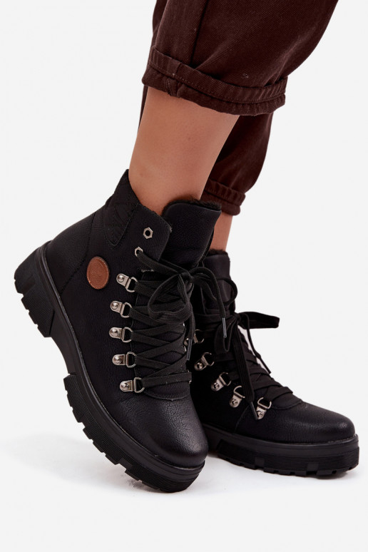 pašiltinti batai  su platforma Juodos spalvos Zaraine