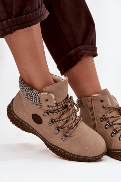pašiltinti Aulinukai batai  smėlio spalvos Zenaya