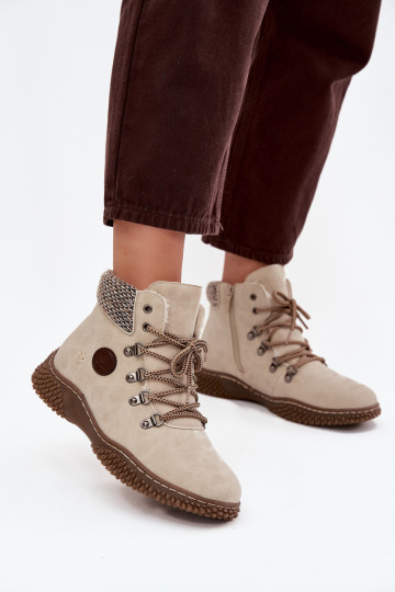 pašiltinti Aulinukai batai  dramblio kaulo spalvos Zenaya