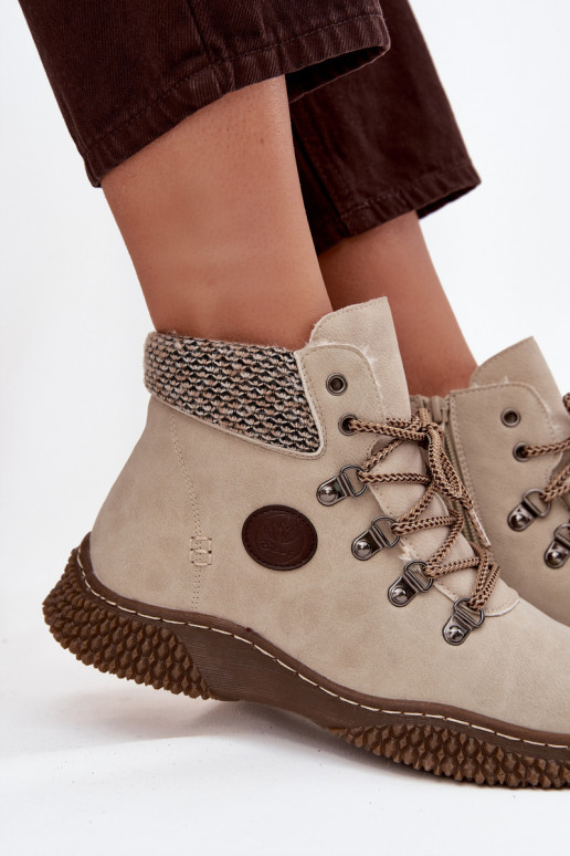 pašiltinti Aulinukai batai  dramblio kaulo spalvos Zenaya