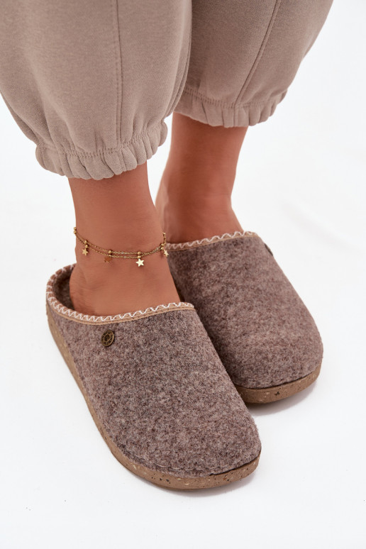 batai naminės Šlepetės  Inblu ED000031 smėlio spalvos