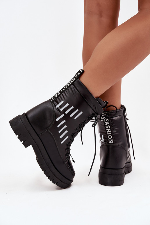 Suvarstomi sniego batai Vinceza 23-34586 Juodos spalvos