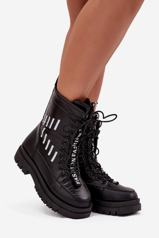 Suvarstomi sniego batai Vinceza 23-34586 Juodos spalvos