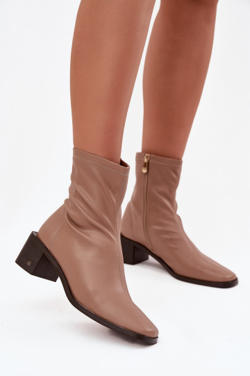  Aulinukai su kulniukais Vinceza 23-10791 smėlio spalvos 2