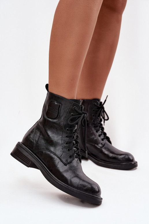 Aulinukai auliniai batai   Detalem  K7180-01 Juodos spalvos