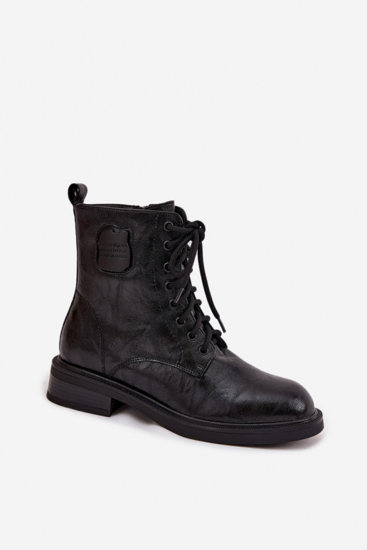 Aulinukai auliniai batai   Detalem  K7180-01 Juodos spalvos