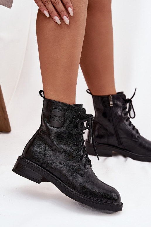 Aulinukai auliniai batai   Detalem  K7180-01 Juodos spalvos