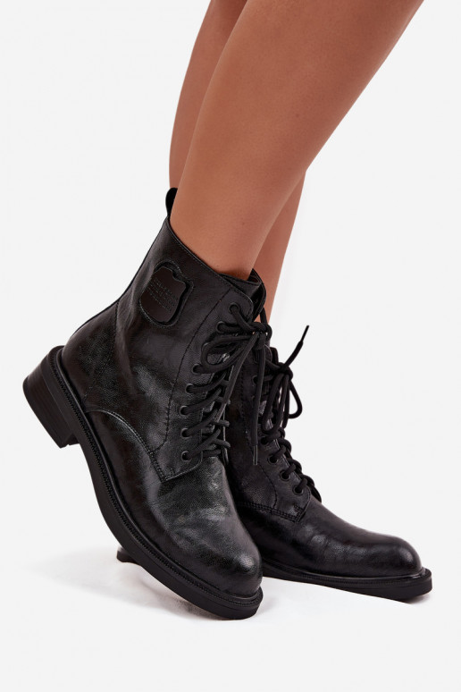 Aulinukai auliniai batai   Detalem  K7180-01 Juodos spalvos