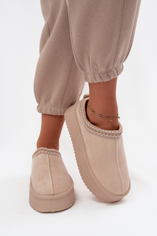 sniego batai  Z Haftem dramblio kaulo spalvos Pristina