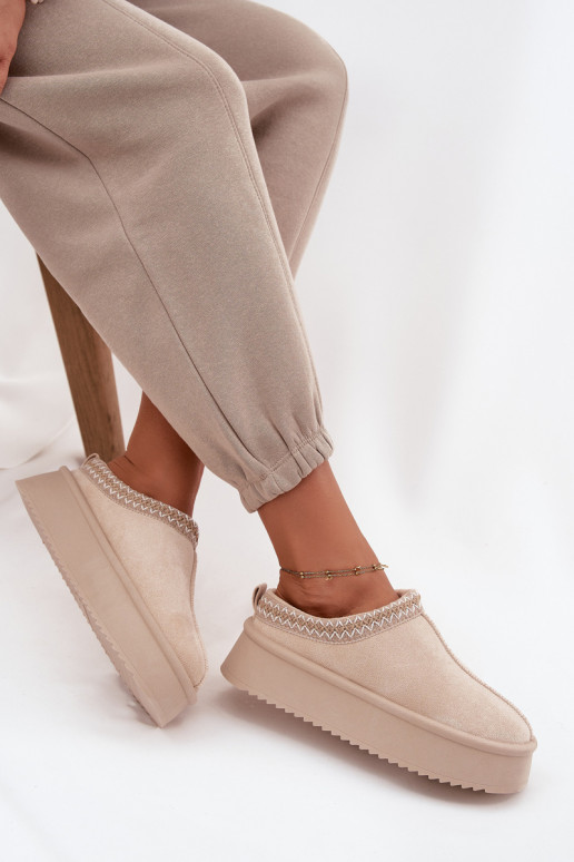 sniego batai  Z Haftem dramblio kaulo spalvos Pristina