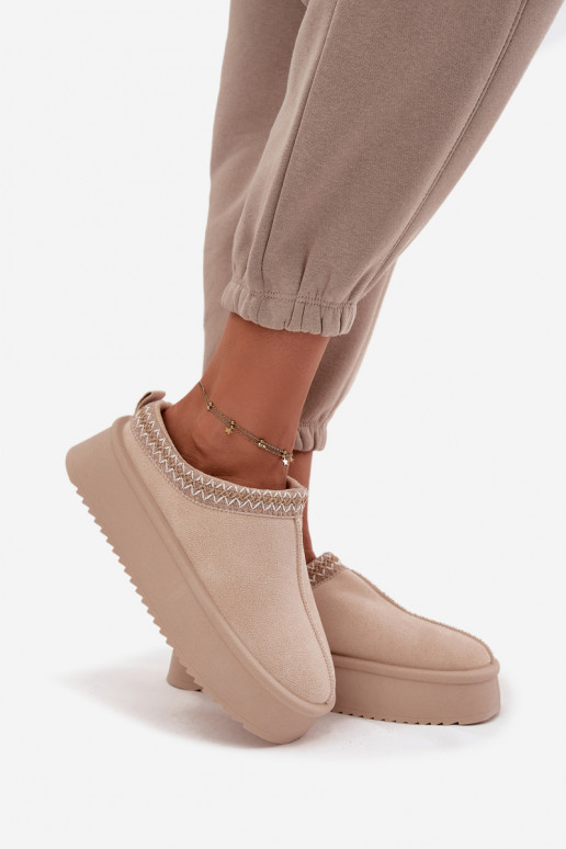 sniego batai  Z Haftem dramblio kaulo spalvos Pristina