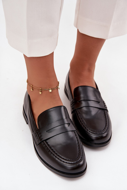 Mokasinai Mokasinai  iš eko odos Juodos spalvos Bessina