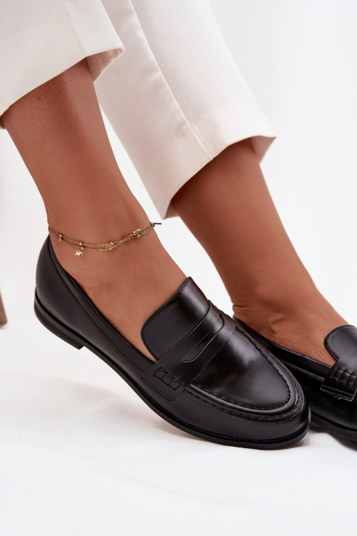 Mokasinai Mokasinai  iš eko odos Juodos spalvos Bessina