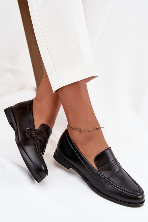 Mokasinai Mokasinai  iš eko odos Juodos spalvos Bessina