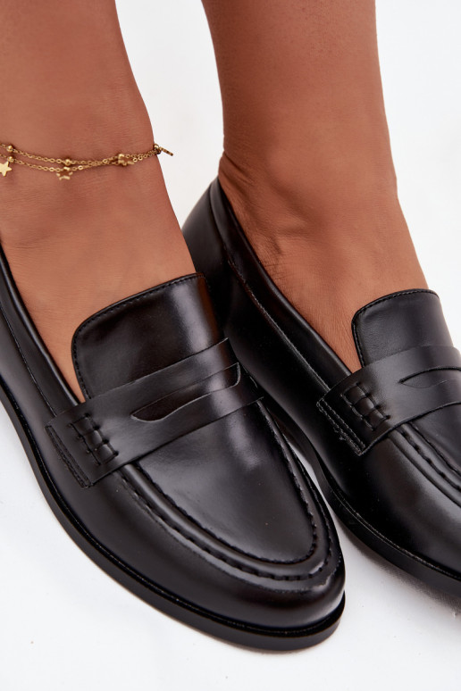 Mokasinai Mokasinai  iš eko odos Juodos spalvos Bessina