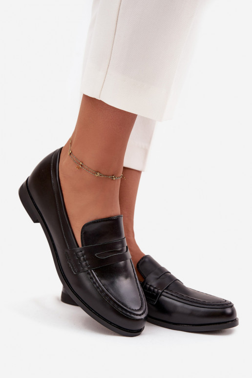 Mokasinai Mokasinai  iš eko odos Juodos spalvos Bessina