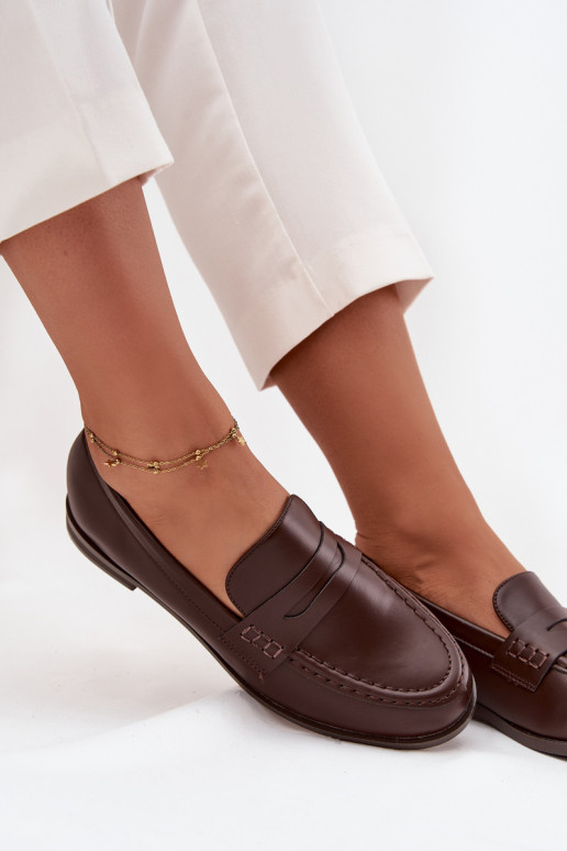 Mokasinai Mokasinai  iš eko odos Czekoladowe Bessina