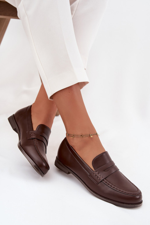 Mokasinai Mokasinai  iš eko odos Czekoladowe Bessina