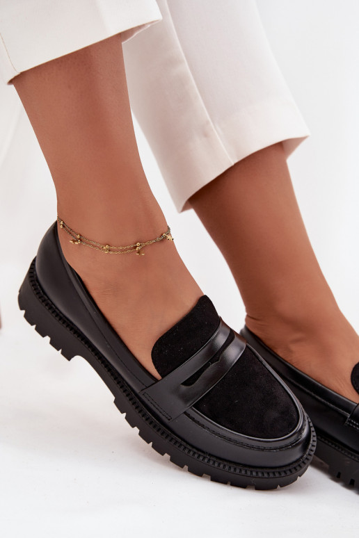 moteriški mokasinai iš eko odos Juodos spalvos Cailen