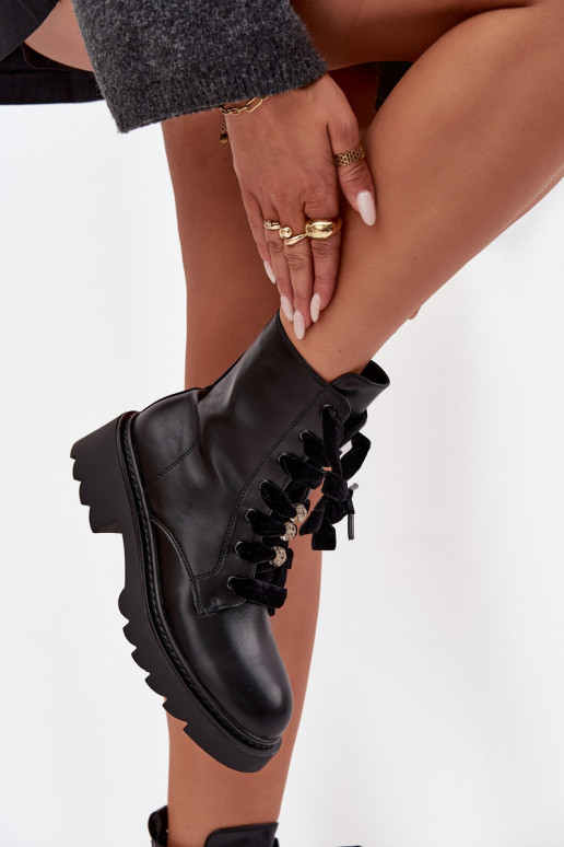 pašiltinti Moteriški aulinukai  m Juodos spalvos Elindra