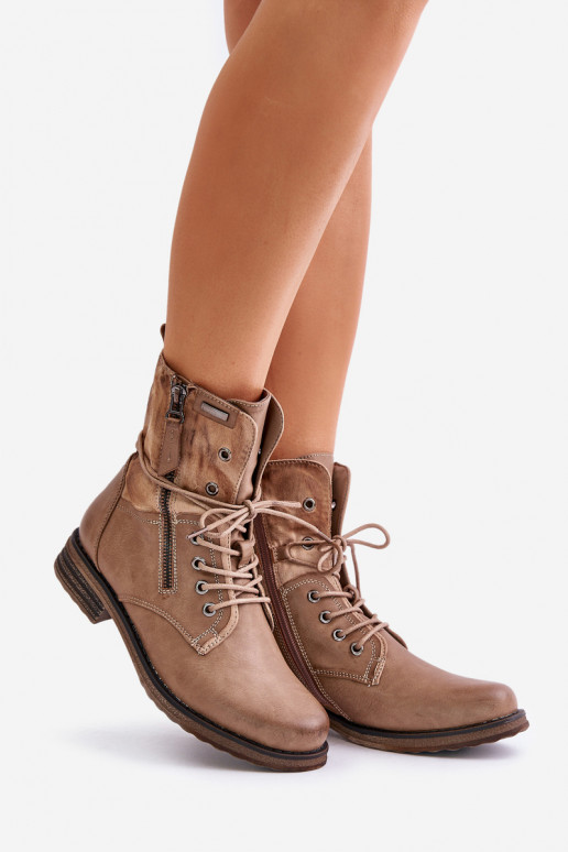 Madingi masyvūs aulinukai smėlio spalvos Perfecto