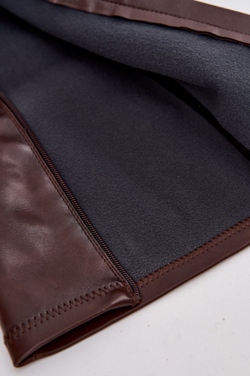 moteriški ilgaauliai batai iš eko odos CzekoladoĮe Oceana