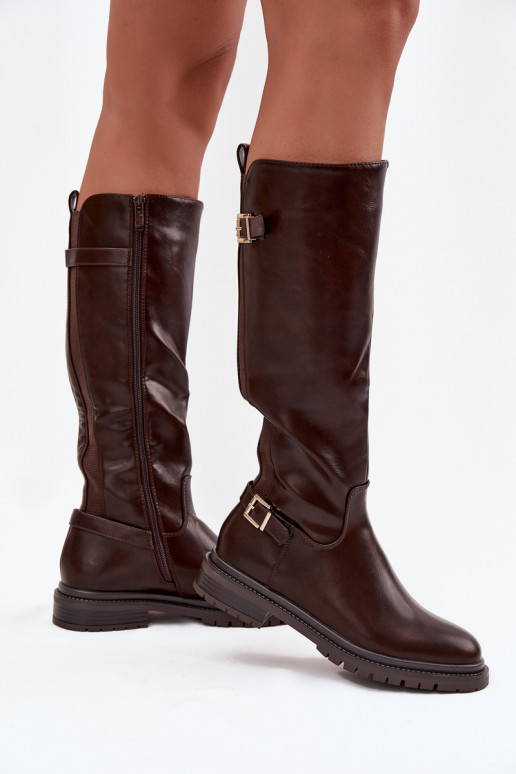 pašiltinti moteriški ilgaauliai batai su plačiais kulniukais su sagtimis CzekoladoĮe Sorelle pašiltinti moteriški ilgaauliai batai su plačiais kulniukais su sagtimis CzekoladoĮe Sorelle