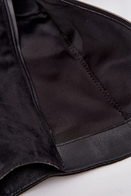 moteriški ilgaauliai batai Su riesta viršutine dalimi I su sagtimis juodos spalvos Ophelis