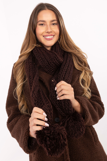 Šalikas tamsiai rudas 2