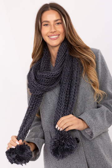 Šalikas tamsiai pilkas 2