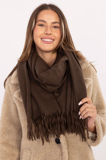 Šalikas tamsiai rudas