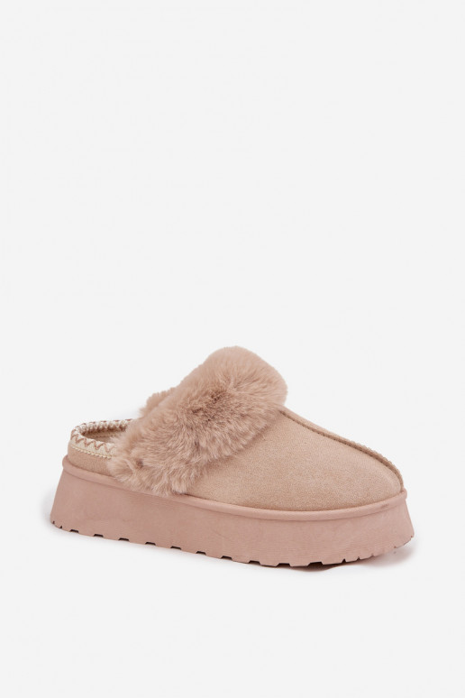 sniego batai Moteriškas su platforma su kailiuku I Haftem smėlio spalvos Querina